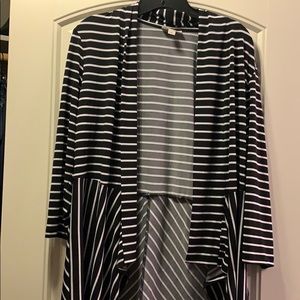 Women’s striped open cardigan brand from dressbarn